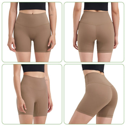 Women's High Waist Biker Shorts Tummy Control Pants Athletic Leggings Spandex Booty Shorts with 6.3In Inseam No Front Seam for Workout Yoga Running Volleyball Dance