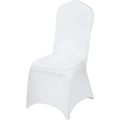 100PCS White Chair Covers Stretch Spandex Folding for Wedding Party Dining