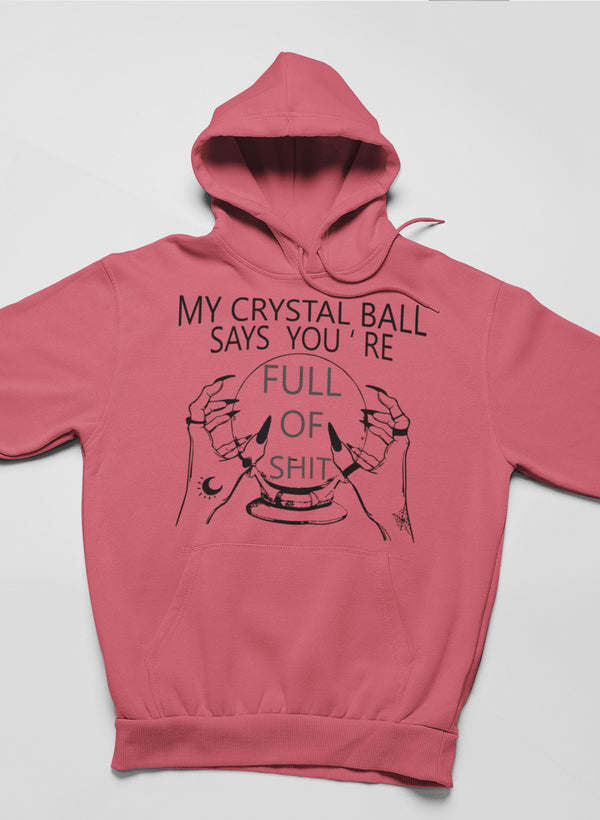 Mauve hoodie with front quote graphic and hood