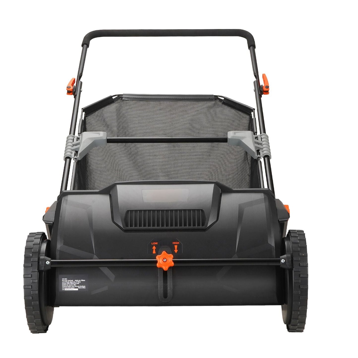 Push Lawn Sweeper, 21inch Leaf & Grass Collector, Strong Plastic Wheels & Heavy Duty Thickened Steel Durable to Use with Large Capacity 3.5 cu. ft. Mesh Collection Hopper Bag, 2 Spinning Brushes