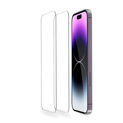 2-pack tempered glass screen protectors, clear films for smartphone screen