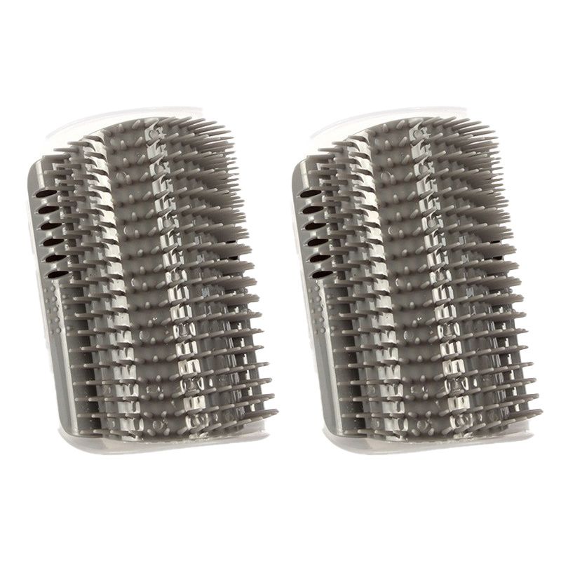 1/2pcs Corner Scrubber Cat Scratcher Massage Brush Scratcher Toy Cat Scratch Board, Wall Corner Cat Brush Pet Groomer Tool Brush Comb Pet Supplies