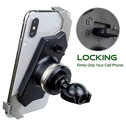 TAKEWAY phone holder with locking cradle and round ball joint mount