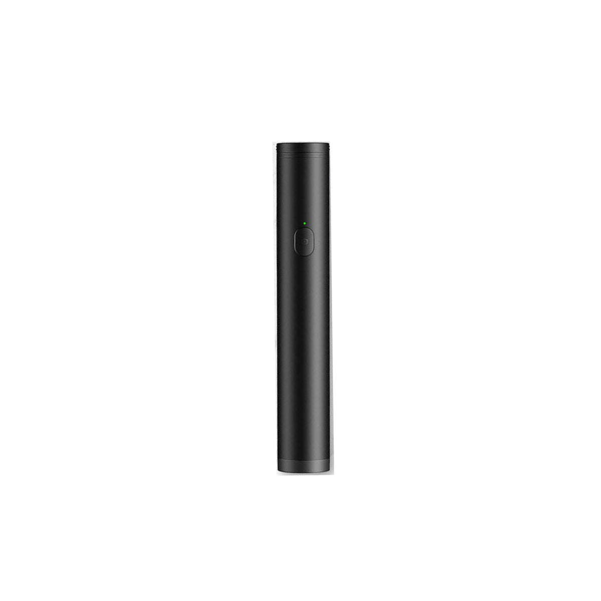 Black mini selfie stick, compact foldable design with control button
