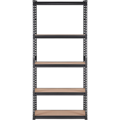 VEVOR Storage Shelving Unit, 5-Tier Adjustable, 2000 lbs Capacity, Heavy Duty Garage Shelves Metal Organizer Utility Rack, Black, 36" L x 18" W x 72" H for Kitchen Pantry Basement Bathroom Laundry