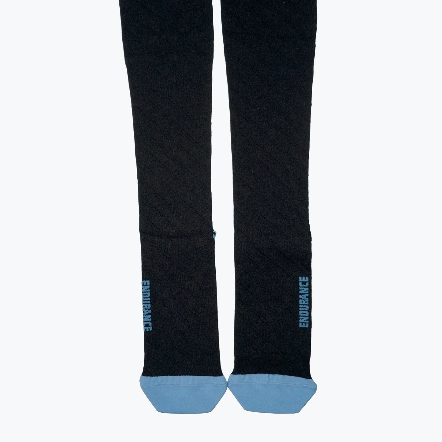 Endurance Compression Socks for Running and Hiking - Black with Blue A
