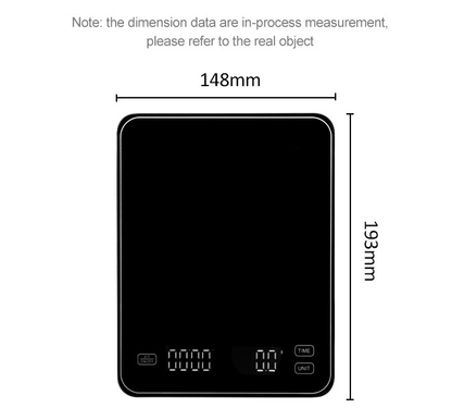 Electronic balance scale.  Commercial electronic scale 3000g, coffee timing scale