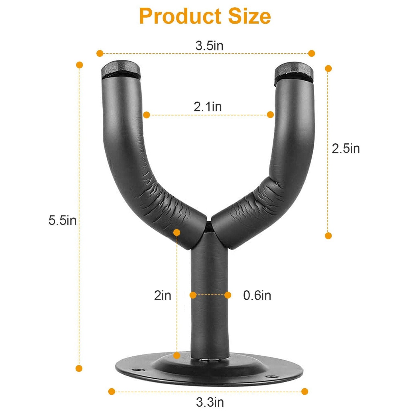 Wall Mount Guitar Hanger Padded Steel Guitar Bracket Holder Hook Rack