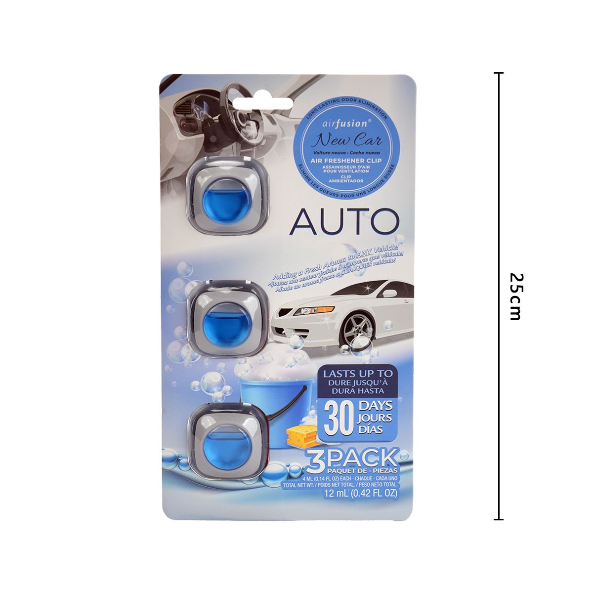 3 Pack Car Air Fresheners - Long Lasting Vent Clips For Men & Women, 3 Pack Up To 90 Days Fits All Car Refresher Odor Eliminator, New Car Scent Variety Pack