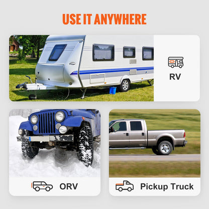 VEVOR Tow Bar, 5500 lbs Towing Capacity with Chains, Powder-Coating Alloy Steel Bumper-Mounted Universal Towing Bar, Coupler Fits 2-Inch Ball Hitch, 39.4-Inch Opening Width, for RV Car Trailer Truck