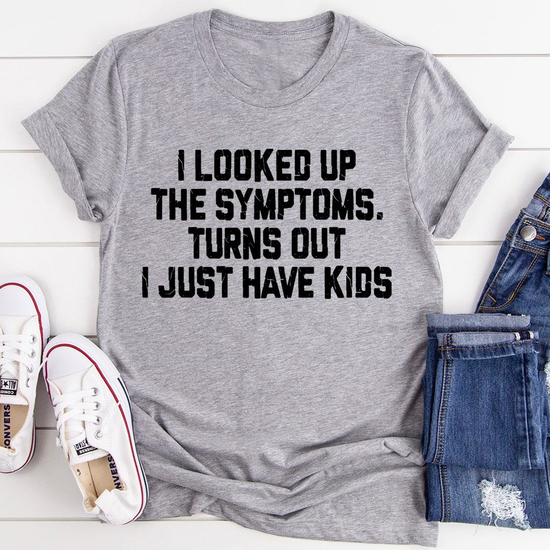 Kids T-shirt, heather gray crewneck with black quote graphic print on front