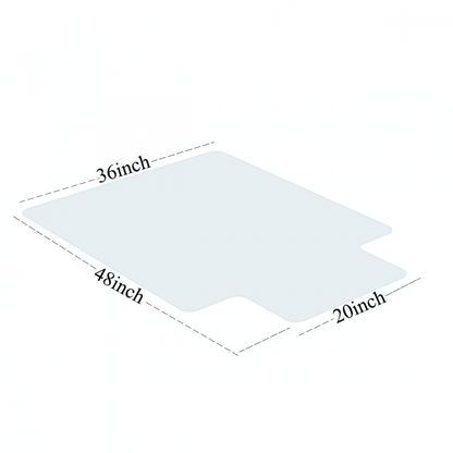 Direct Wicker 36 "X 48" Office Mat for Hard Floor, Protector Mat with Lip for Home, Gaming Floor