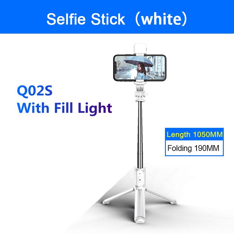 New Selfie Stick Bluetooth Wireless Remote Control Selfie With Fill Light Foldable Monopod Tripod for mobile Phone Holder