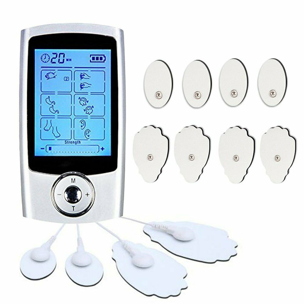 Massage therapy device with electrode pads and connector cables