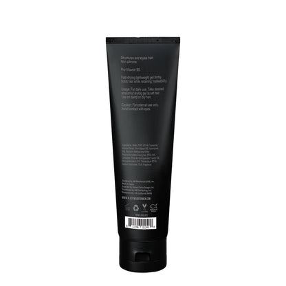 Blackwood hair sculpting gel tube, back label with ingredients and barcode, 4.23 oz