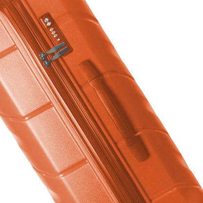3-Piece Luggage Sets (20", 24", 28"), Suitcase with Wheels, Hardside Suitcase With Four Spinner Wheels and Scratch-Resistant Surface, Orange