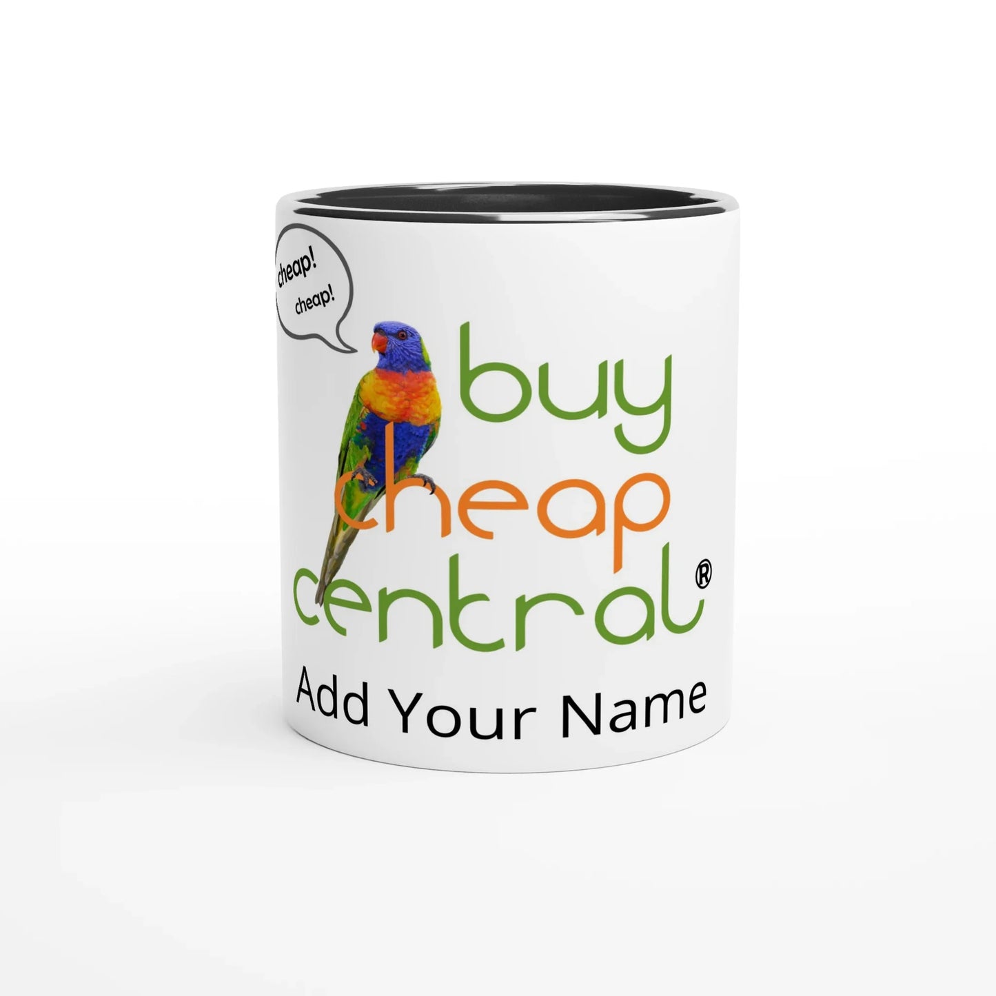 White 11oz Ceramic Mug with Color Inside