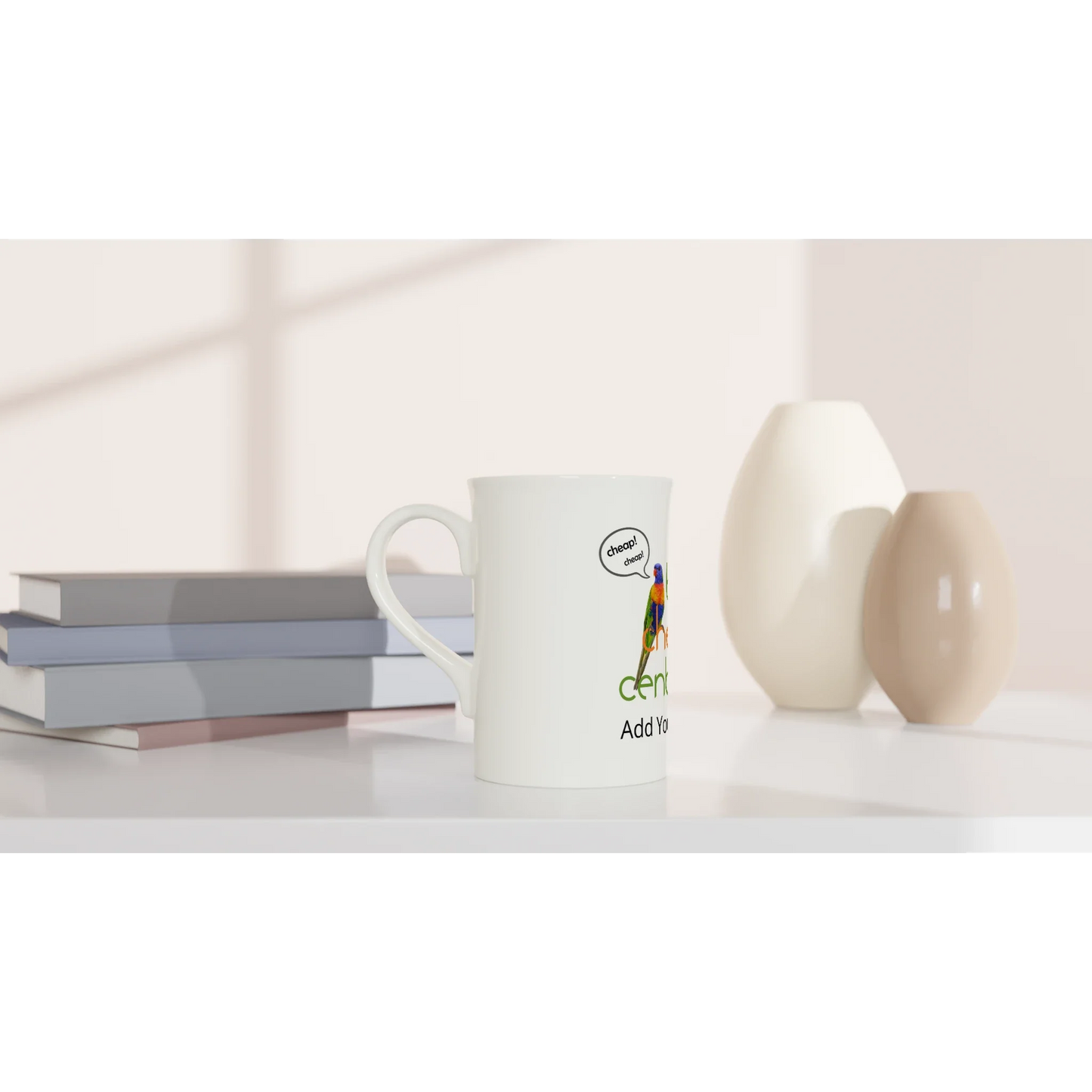 White 10oz Porcelain Slim Mug