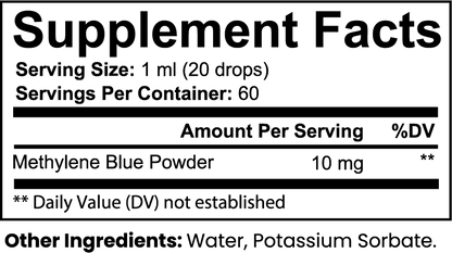 Supplement Facts label with serving size, servings per container, and ingredients