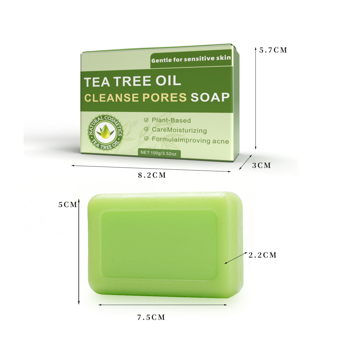 Rounded Corner Tea Tree Soap