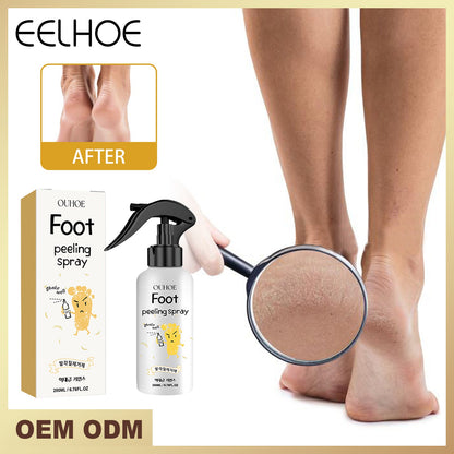 Foot exfoliating spray bottle with trigger nozzle and retail box, 200ml