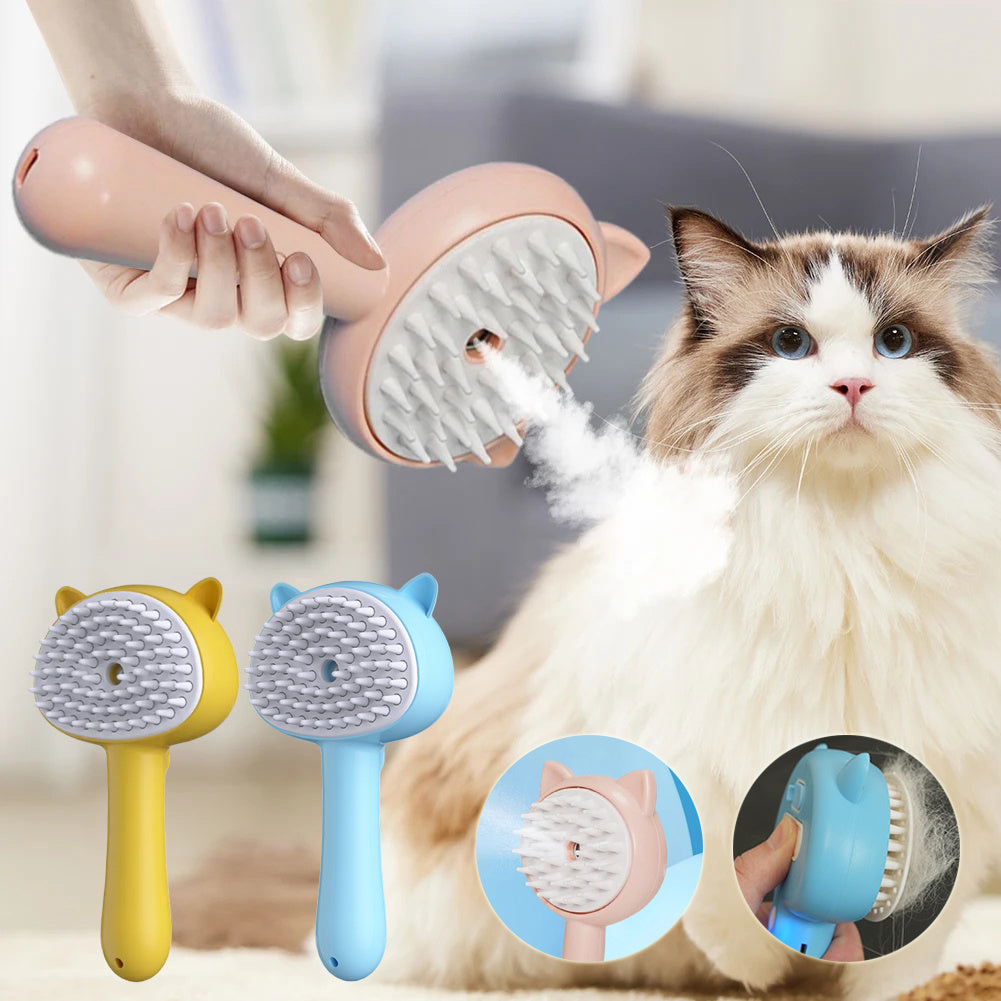 Hair Cleaning Brush With Mist Multifunctional Cat Grooming Brush Rechargeable Self Cleaning Slicker Brush For Pets Dogs & Catsb Pet Products - Renee Lane Company