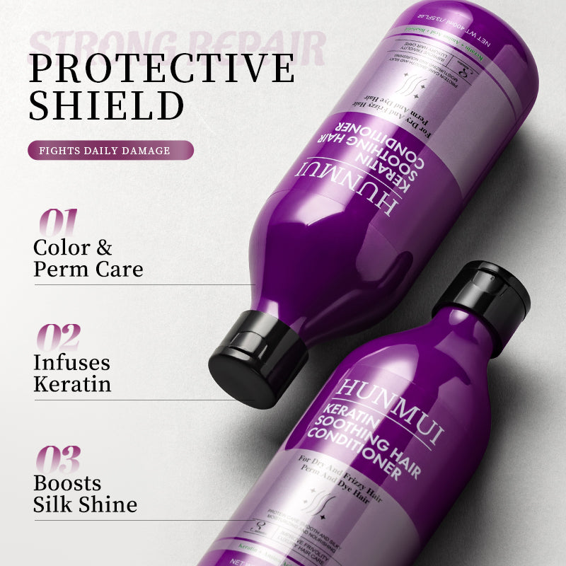 HUNMUI Keratin Hair Conditioner And Shampoo 400ml