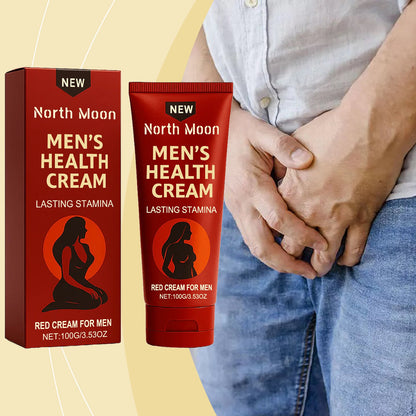 North Moon Men's Health Cream red tube and red box for men