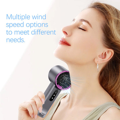 High-speed Handheld Fan Gray-purple