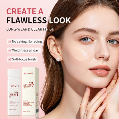 HUNMUI Soft Mist Long-Lasting Sunscreen Foundation 50ml SPF50 PA