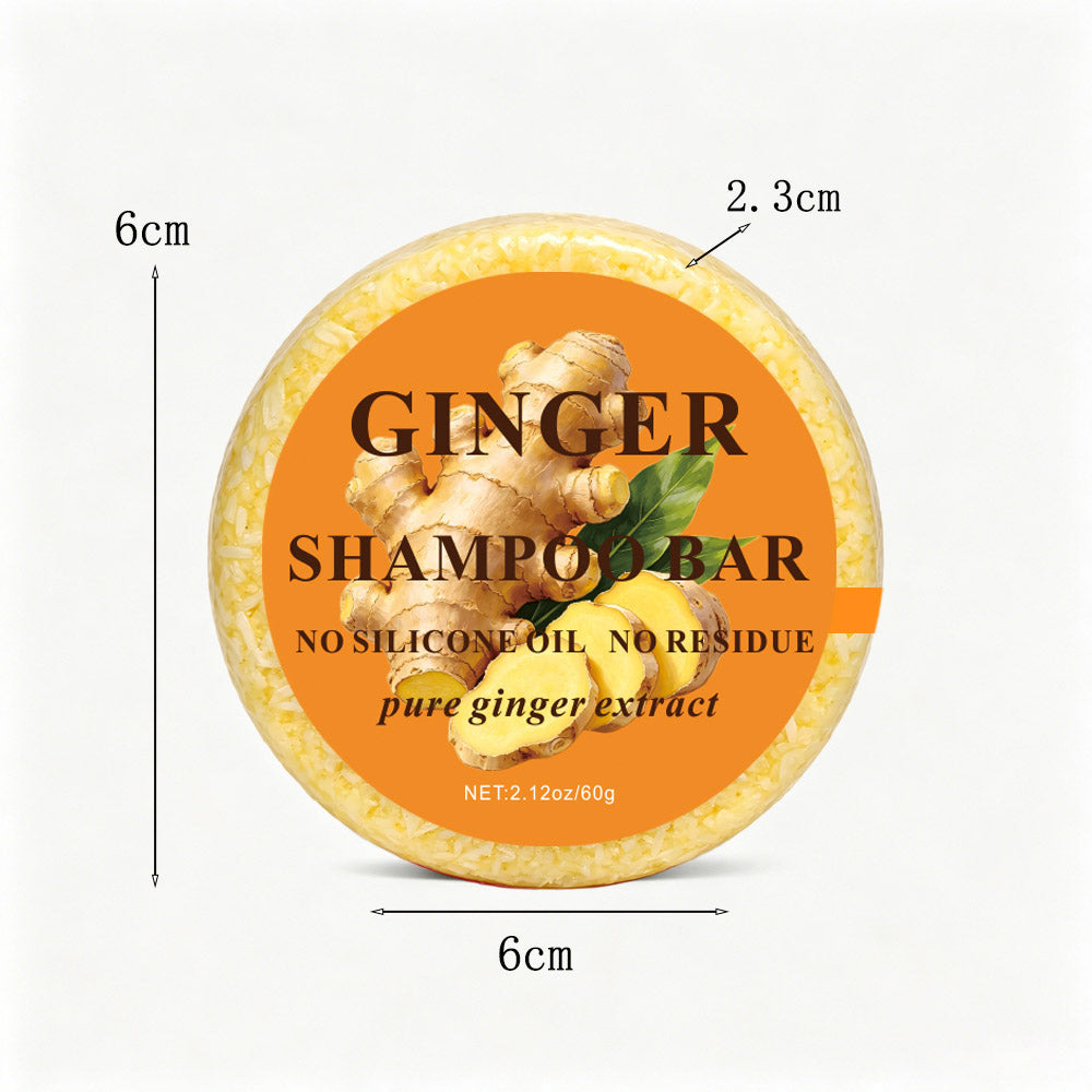 Round Label Ginger Shampoo Bar