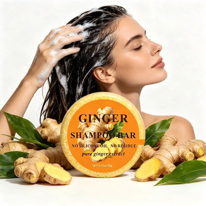 Round Label Ginger Shampoo Bar
