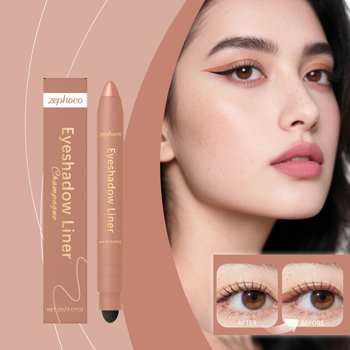 2-in-1 Eyeliner Pen Champagne