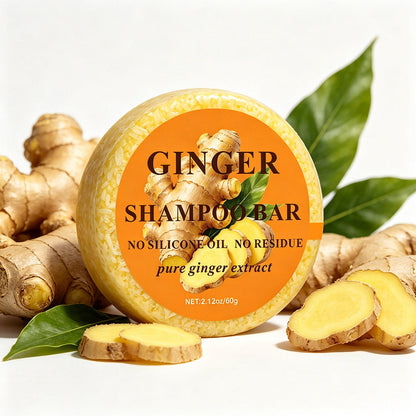 Round Label Ginger Shampoo Bar