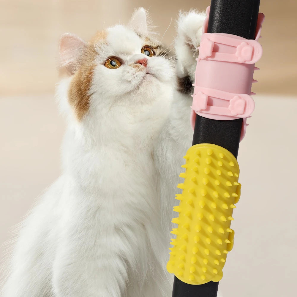 Pets Cat Hair Removal Massage Comb Cats Scratching Rubbing Brush Kitten Grooming Self Cleaning Wall Corner Cat Scratcher Combs Pet Products - Renee Lane Company