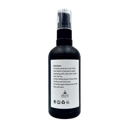 Moisturizer bottle with back label and usage directions