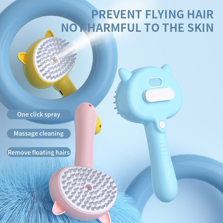 Hair Cleaning Brush With Mist Multifunctional Cat Grooming Brush Rechargeable Self Cleaning Slicker Brush For Pets Dogs & Catsb Pet Products - Renee Lane Company