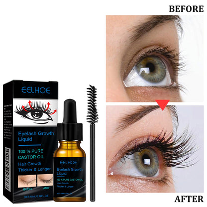 Eyelash growth serum kit with bottle and mascara-style brush applicator