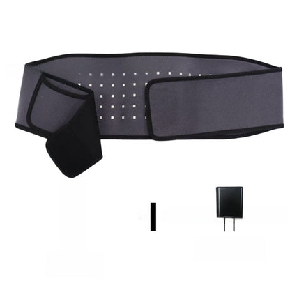 Black light therapy belt with LED dot panel, controller unit, and charger plug