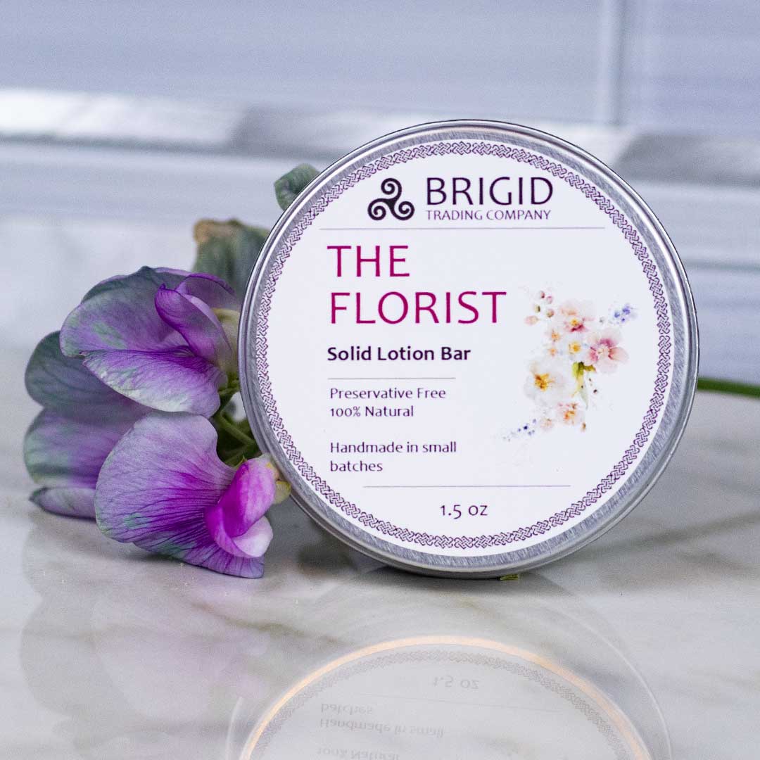 Solid lotion bar tin, The Florist scent, preservative free, handmade, 1.5 oz
