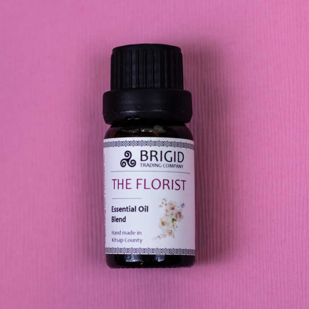 Essential oil blend bottle The Florist with black cap