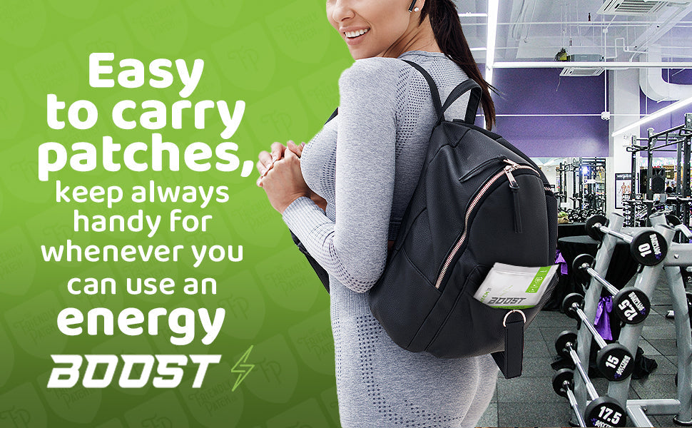Boost Energy Patches: Caffeine, Guarana Green Tea Transdermal Energy - 28 Pack - Renee Lane Company