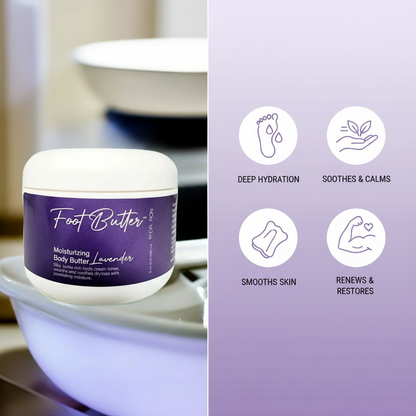 Lavender Moisturizing Body Butter – Deep Hydration for Dry Skin & Tired Feet