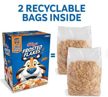 Kellogg's Frosted Flakes Cereal 55 oz – Sweet Crunchy Breakfast