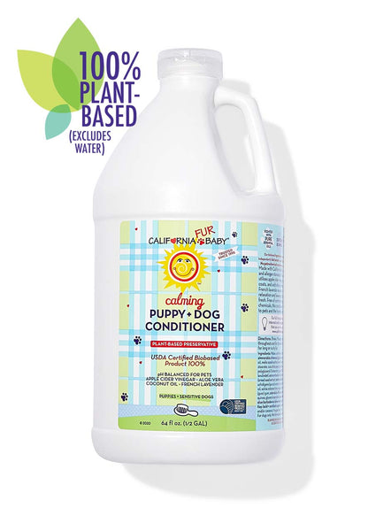 Calming™ Puppy + Dog Conditioner bottle with handle and front label