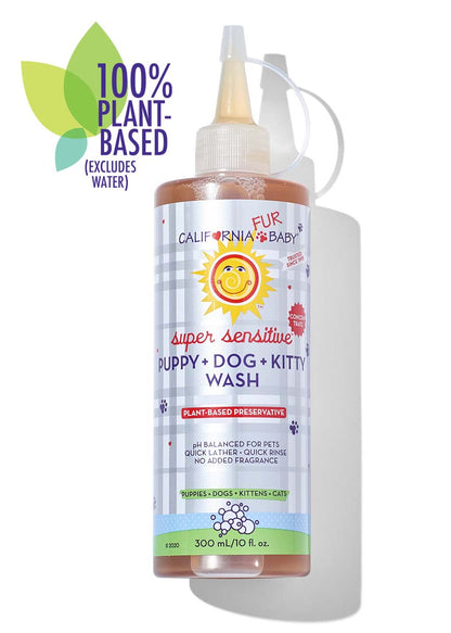 No-fragrance sensitive pet wash bottle for puppies, dogs & cats, liquid