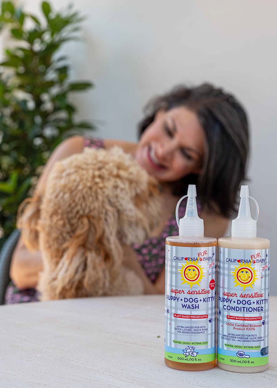 Two pet conditioner bottles, Super Sensitive No Fragrance puppy/dog/kitty
