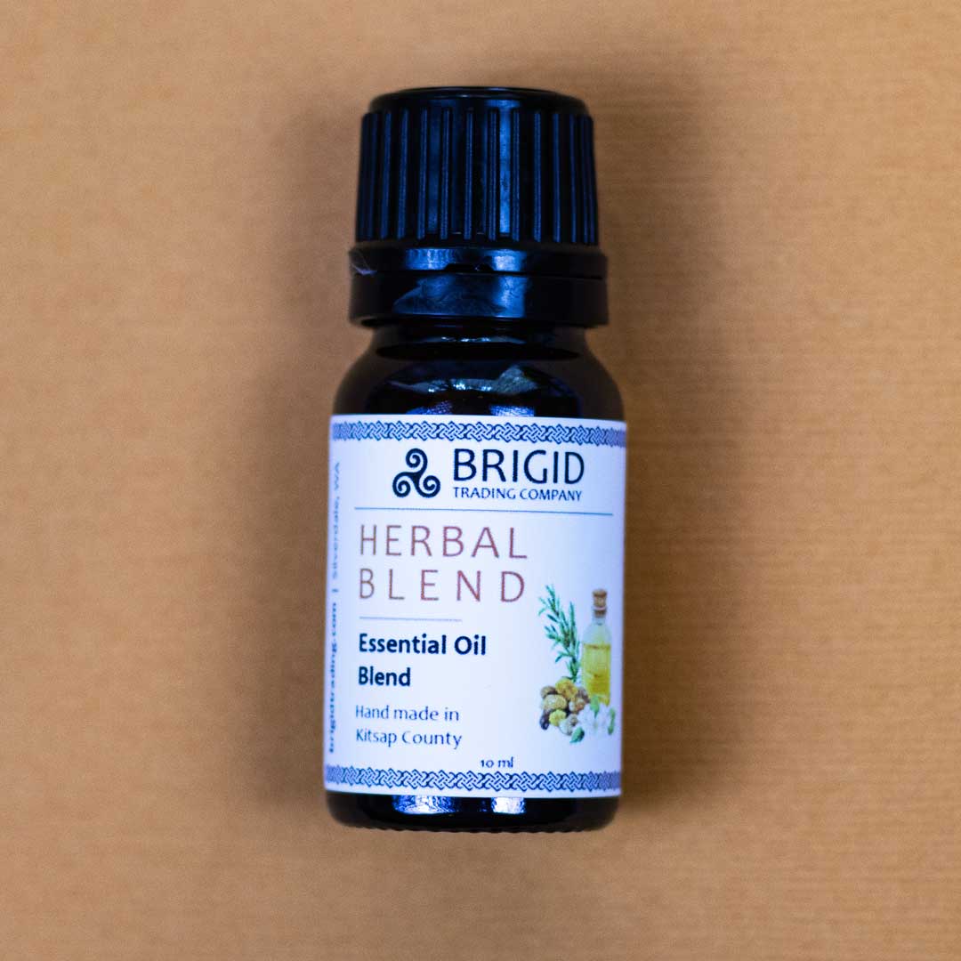Essential oil blend bottle Herbal Blend with black cap