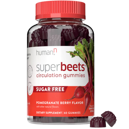 humanN SuperBeets Circulation Gummies – 60 Count  Heart-Healthy Energy with Grape Seed Extract & Beet Root Powder - Renee Lane Company