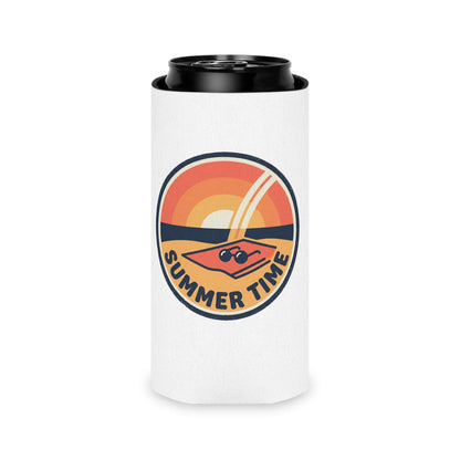 White can cooler on a can with retro sunset logo and 'SUMMER TIME' text